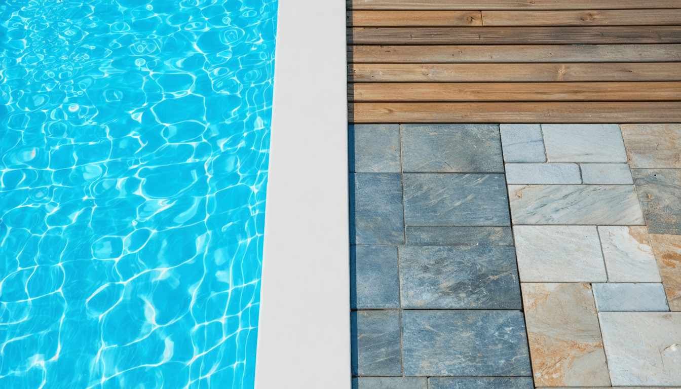 bois, pierre ou composite : comparez les revêtements de terrasse de piscine pour choisir une surface confortable, antidérapante et adaptée à vos besoins.